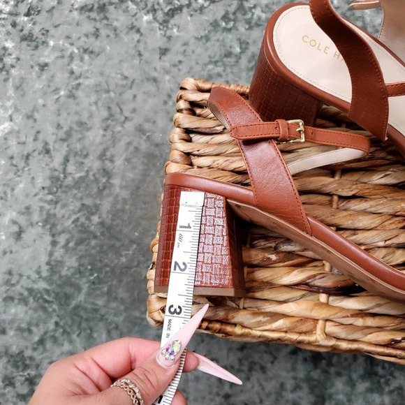 Cole Haan Josie Brown Black Heel Sandal - Picture 7 of 8